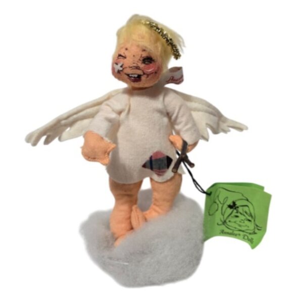 Annalee Dolls Vintage 1980s Naughty Baby Angel with Sling Shot in a Cloud - Picture 2 of 7